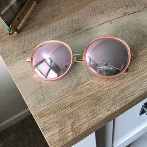 Rose gold pink sunglasses